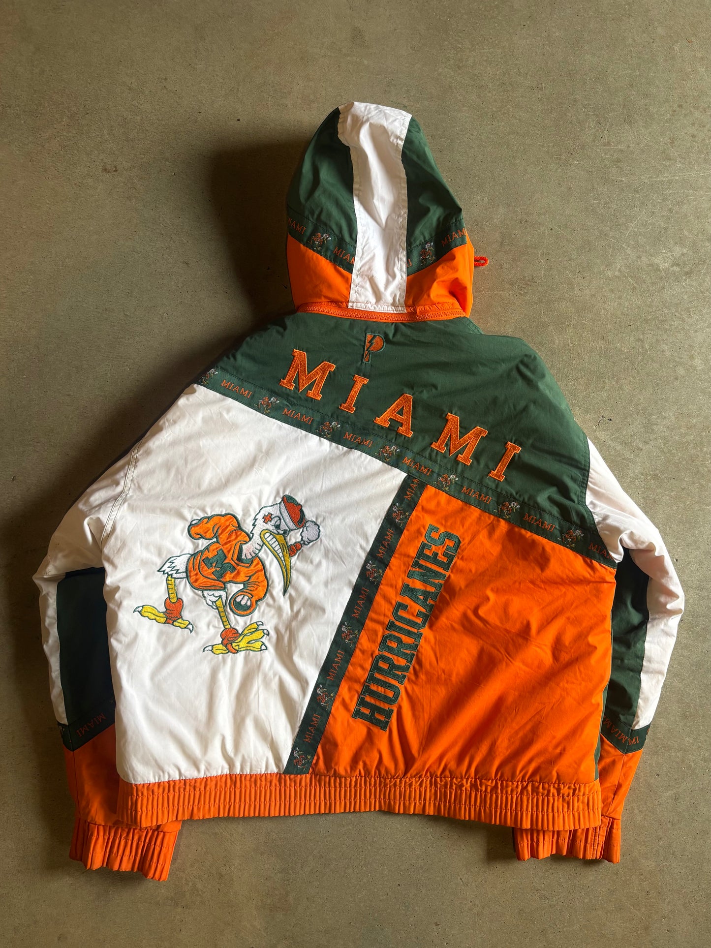 Vintage Miami Hurricanes Pro Layer Allover Jacket Size Med