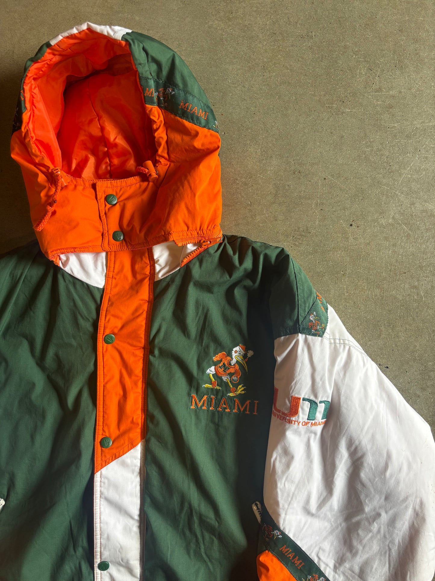 Vintage Miami Hurricanes Pro Layer Allover Jacket Size Med