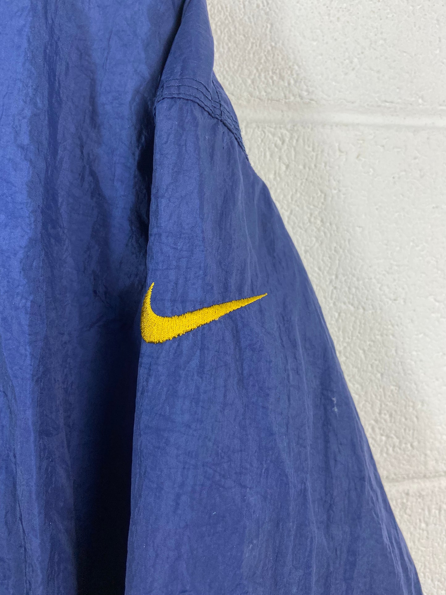 VTG Nike Yellow/Blue Windbreaker Jacket Sz L
