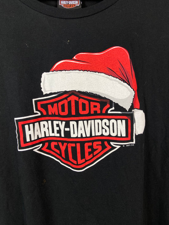 Load image into Gallery viewer, Wmn&amp;#39;s Harley Davidson Santa Bourbon Street Tee Sz XL
