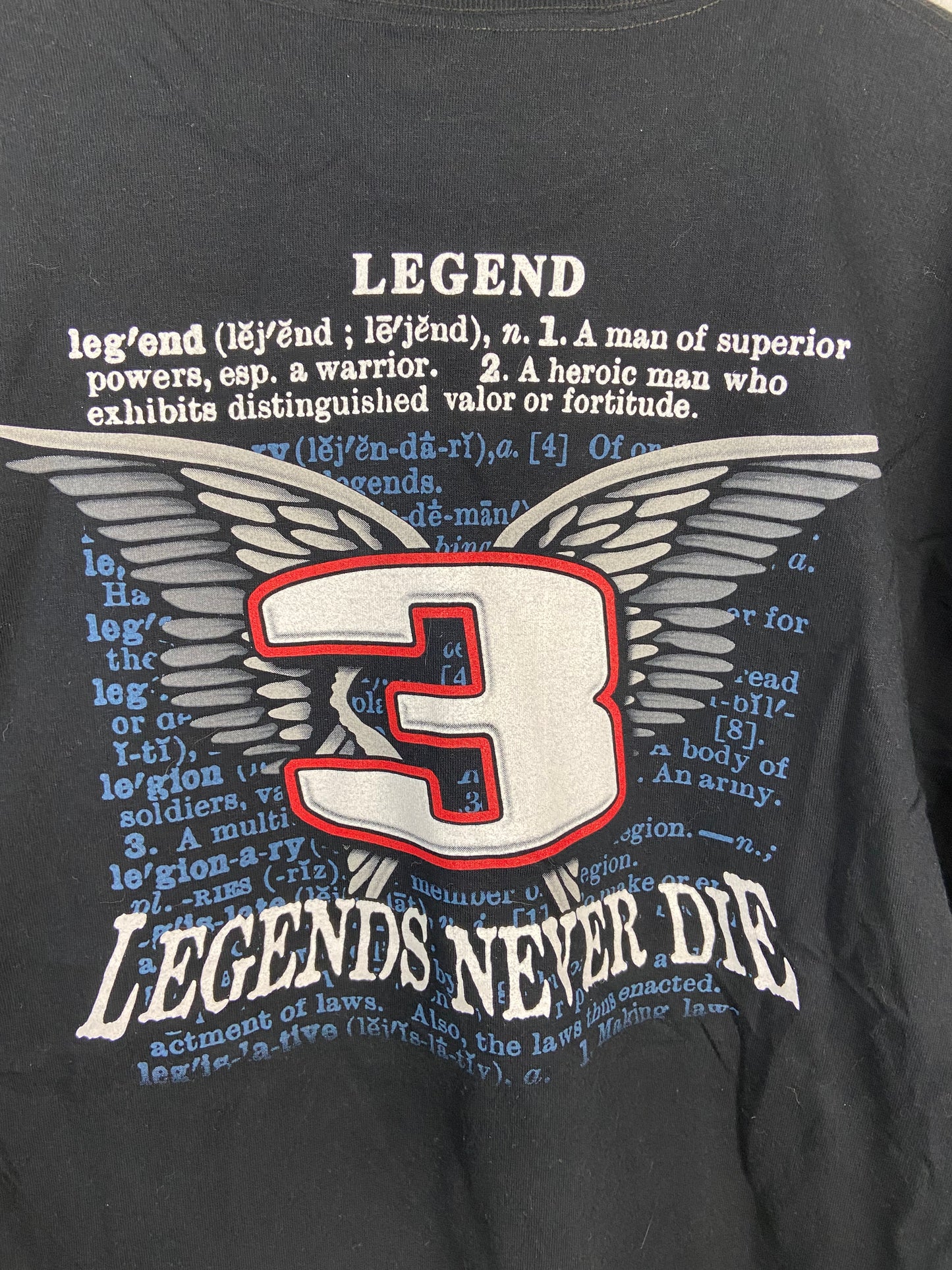 VTG Dale Earnhardt #3 Legends Never Die Black Tee