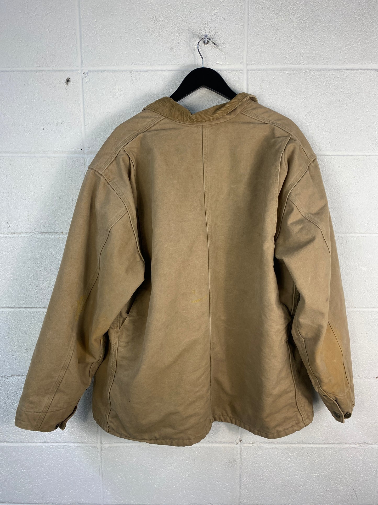 VTG Carhartt Brown Made In USA Chore Lined Jacket Sz XXL
