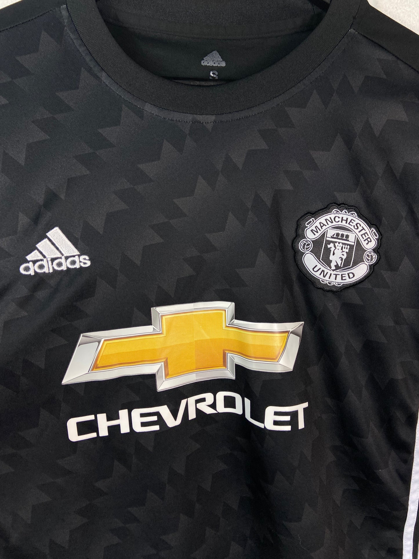 Adidas Manchester United Chevrolet Black Away Soccer Jersey Sz S