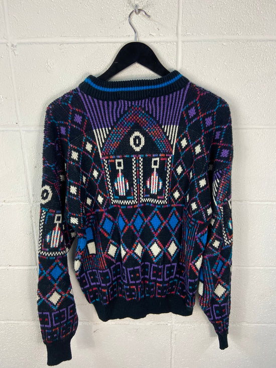 Load image into Gallery viewer, Vtg McGregor Patterned Knit Sweater Sz M
