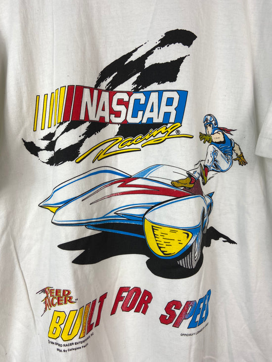 Load image into Gallery viewer, VTG NASCAR Racing Speed Racer Built For Speed Tee Sz L
