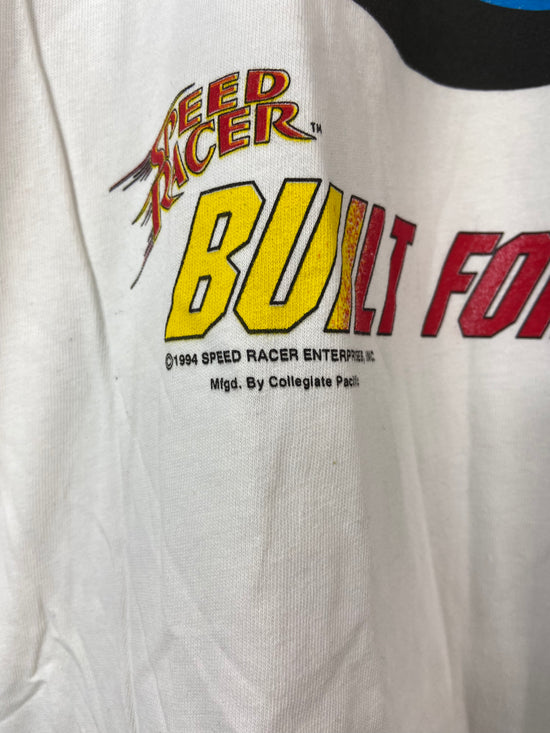 Load image into Gallery viewer, VTG NASCAR Racing Speed Racer Built For Speed Tee Sz L
