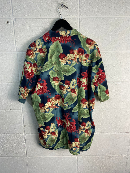Vtg Chaps RL Rayon Hawaiian Shirt Sz XL
