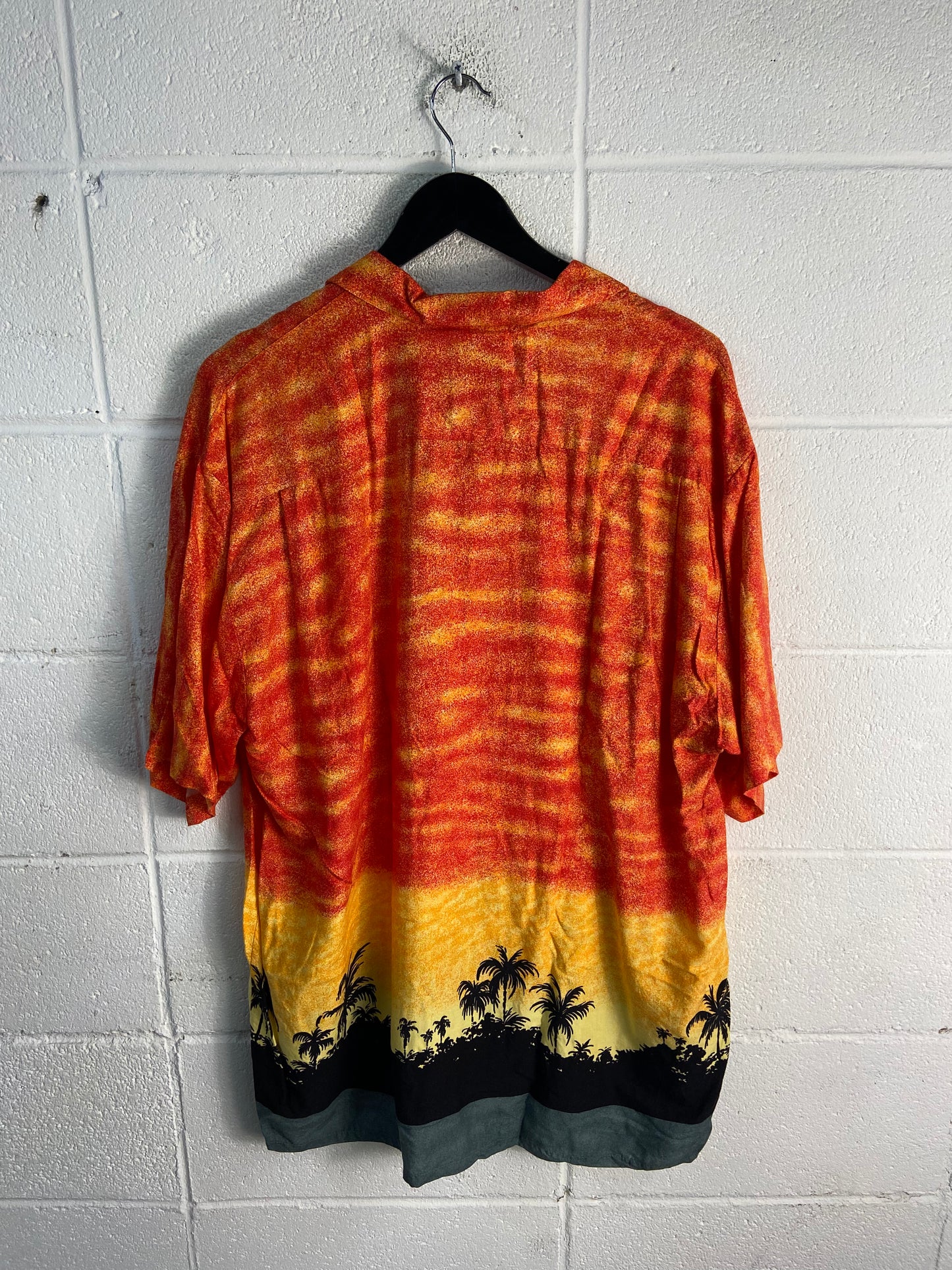Vtg Pineapple Connection Orange Hawaiian Shirt Sz XL