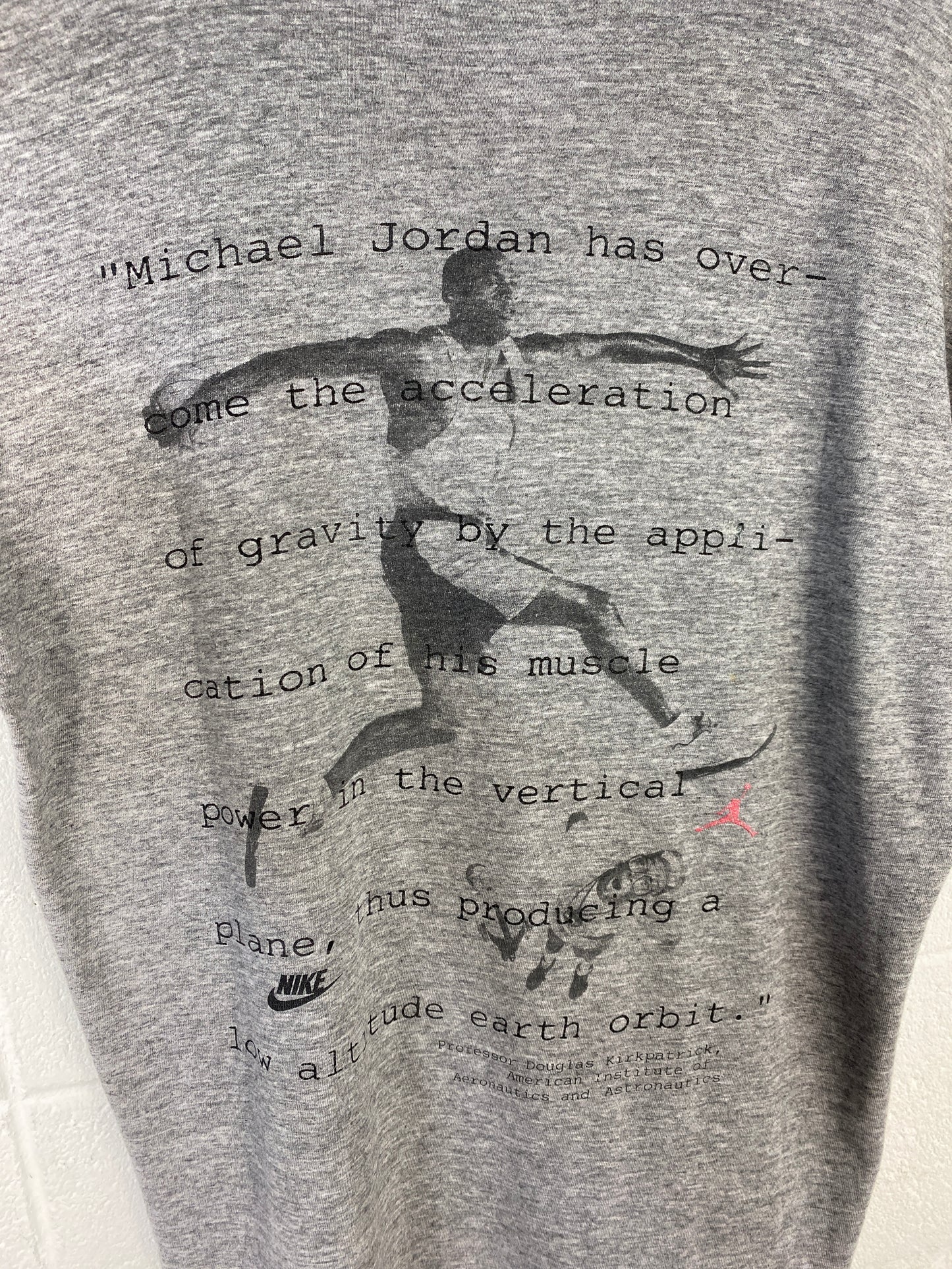 VTG Nike Michael Jordan Do You Know Tee Sz L