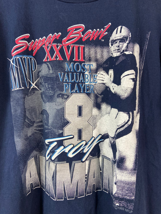 Load image into Gallery viewer, VTG Dallas Cowboys Troy Aikman MVP Tee Sz XL
