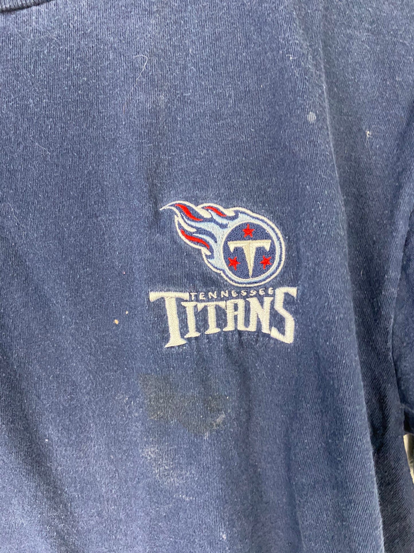 VTG Tennessee Titans Navy Logo Tee Sz M