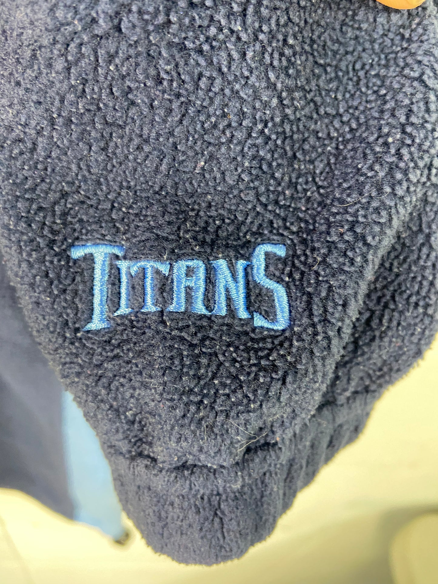VTG Tennessee Titans Two Tone Fleece Jacket Sz L