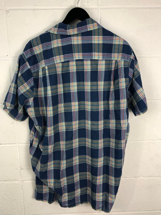 Load image into Gallery viewer, VTG Multicolor Plaid Pearl Snap Sz XL
