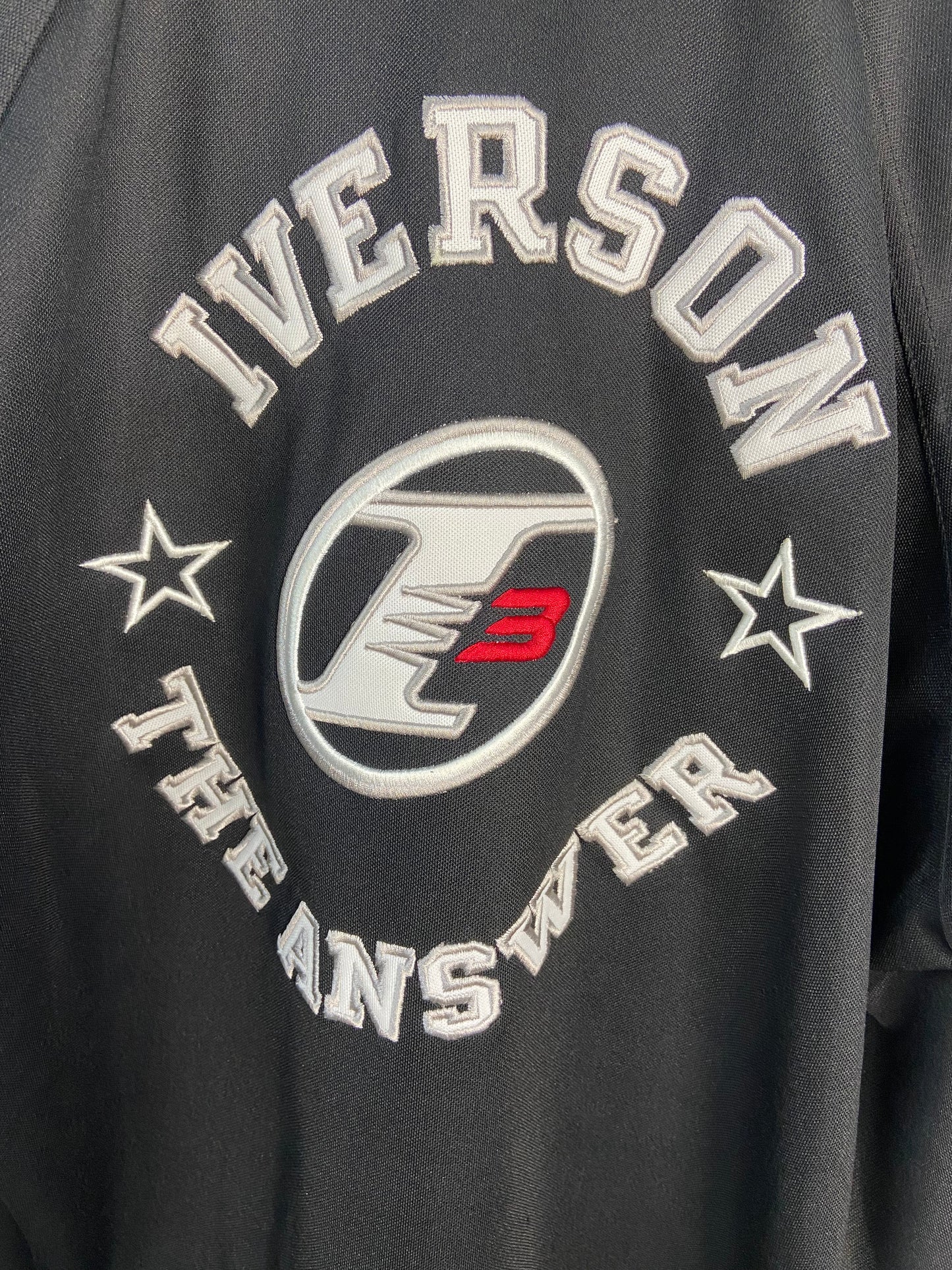 VTG Allen Iverson Is The Answer Jersey Button Up Sz L