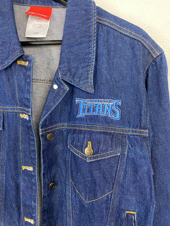 VTG Tennessee Titans Dark Denim Jacket Sz M