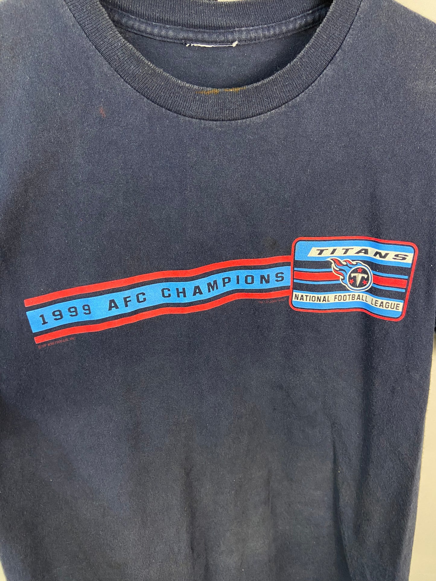 Load image into Gallery viewer, VTG Tennessee Titans 1999 AFC Champions Tee Sz S
