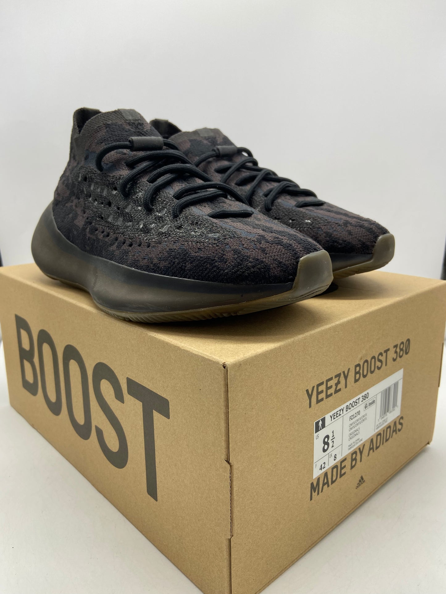 Load image into Gallery viewer, Preowned Yeezy Boost 380 &amp;#39;Onyx Non-Reflective&amp;#39; Sz 8.5M/10W FZ1270

