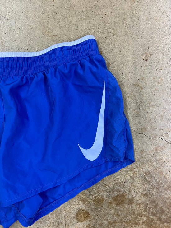 Wmns Nike Dri-Fit Logo Blue Running Shorts Sz L