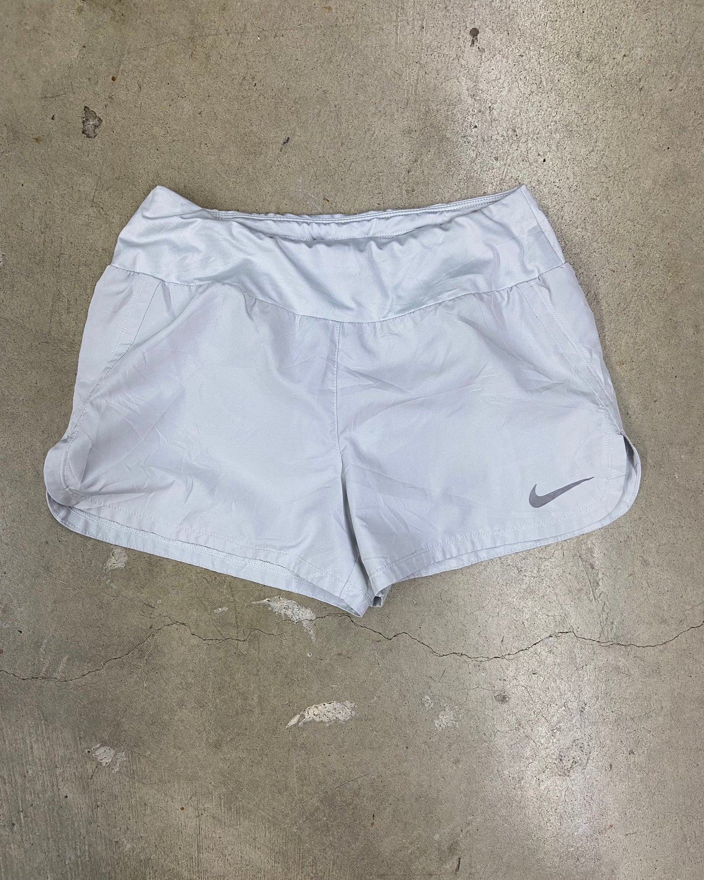 Wmns Nike Dri-Fit Light Grey Running Shorts Sz XS