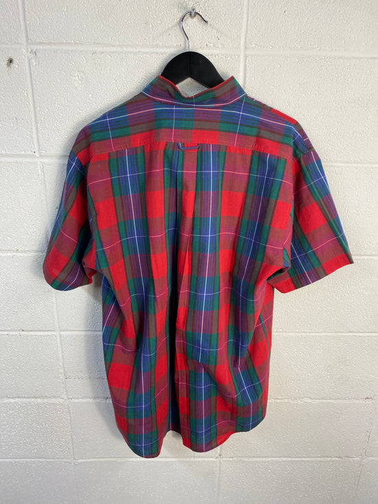 VTG Red Flannel Button Up Shirt Sz L/XL