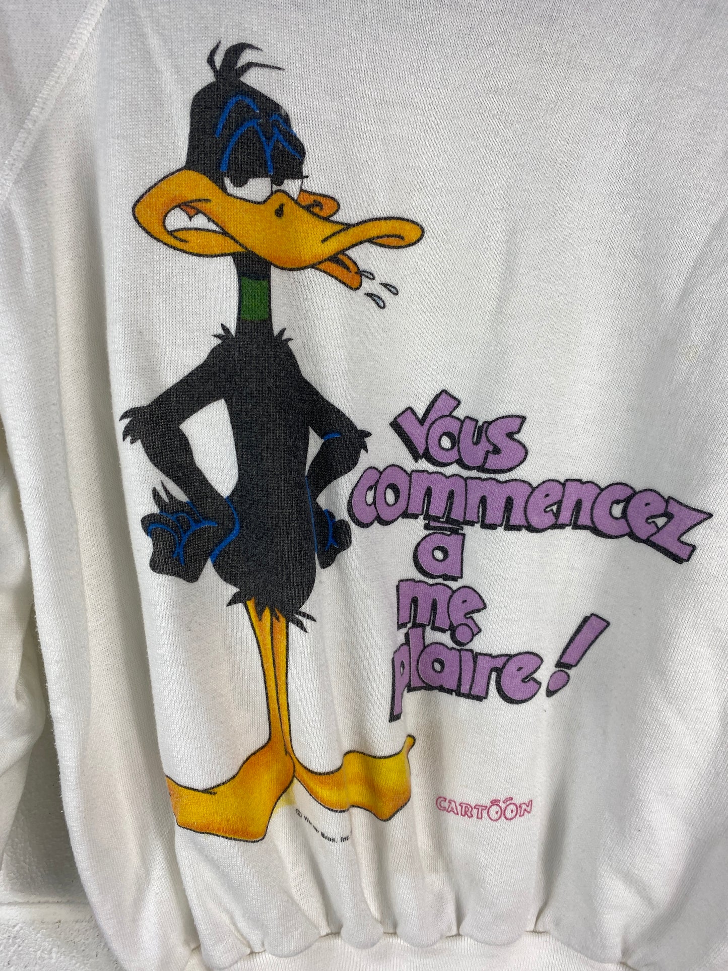 Load image into Gallery viewer, Vtg Daffy Duck French Sweater Sz S
