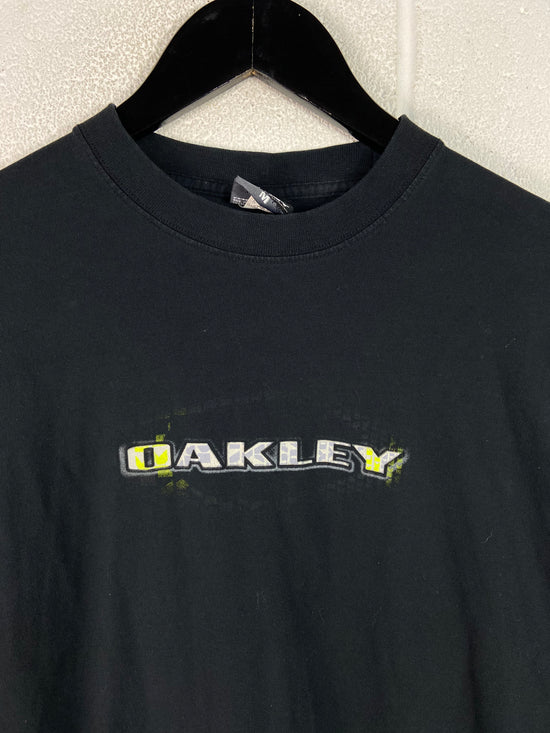 Y2K Oakley Logo Black L/S Shirt Sz M