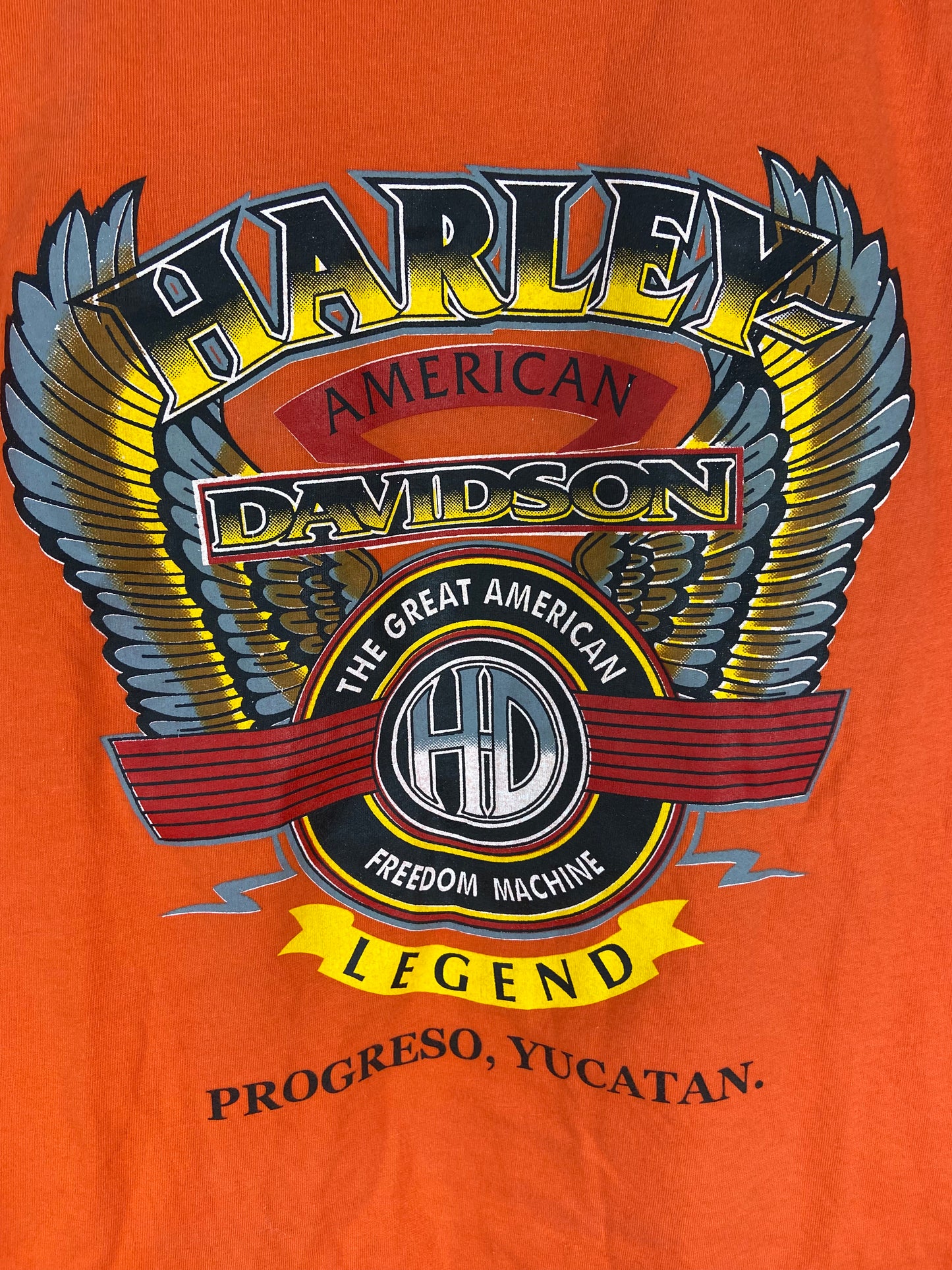 Load image into Gallery viewer, VTG Wmn&amp;#39;s Harley Davidson Yucatan Legend Tee Sz M

