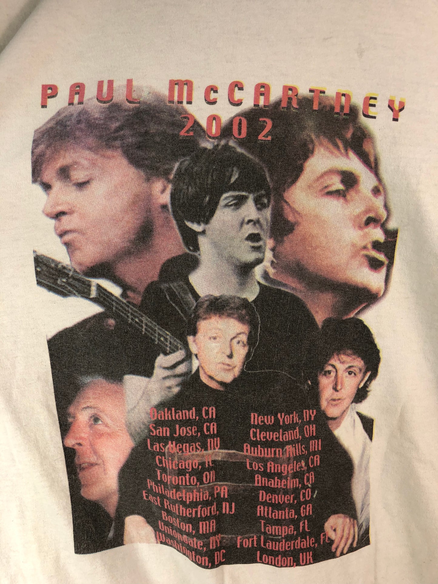 Load image into Gallery viewer, Y2K Paul McCartney 02 Driving USA Tee Sz XL

