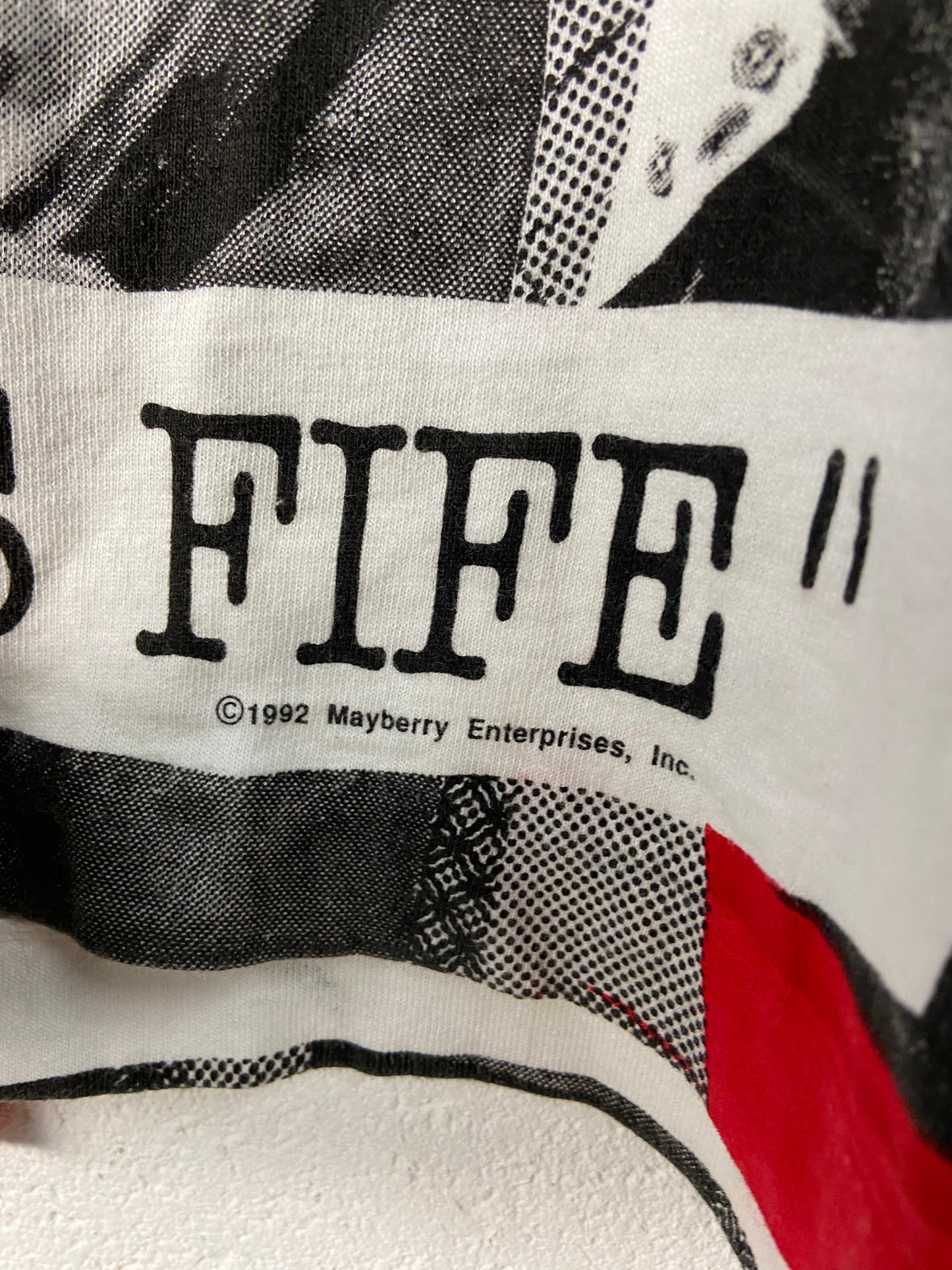 VTG Andy Griffith Fearless Fife All Over Print Tee Sz 2XL