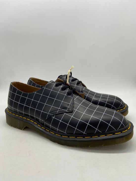Preowned DR. MARTENS X UNDERCOVER Black 1461 CHECK SMOOTH  Sz 11M/12.5W