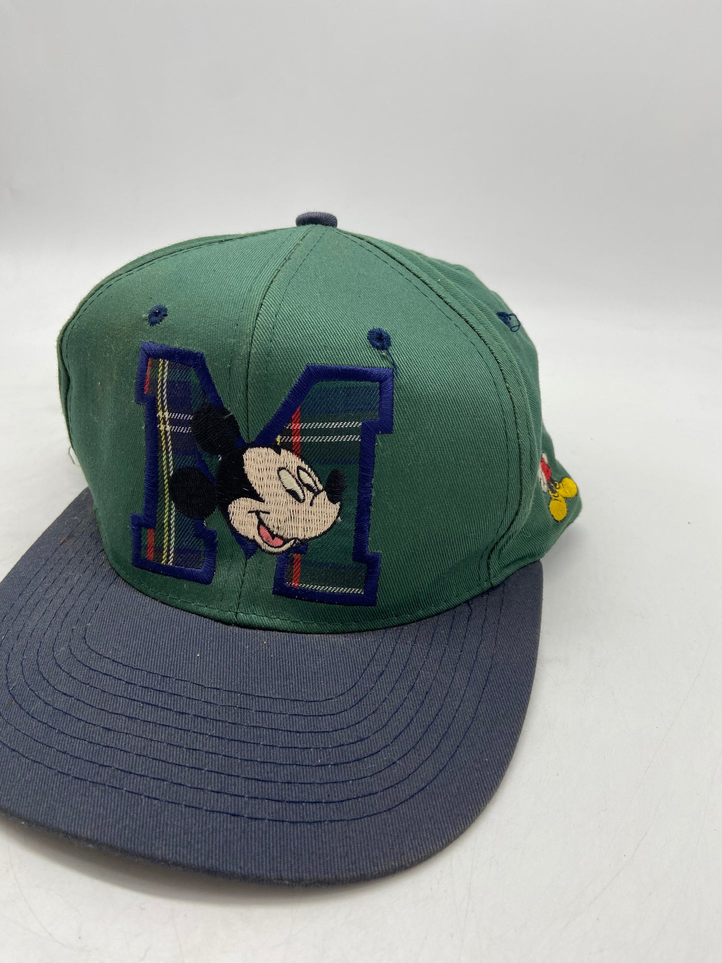 VTG Mickey Mouse Plaid Big M Hat