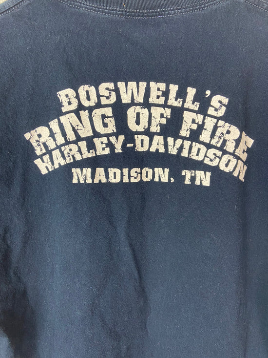 VTG Harley Davidson Boswell's Ring of Fire Tee Sz M