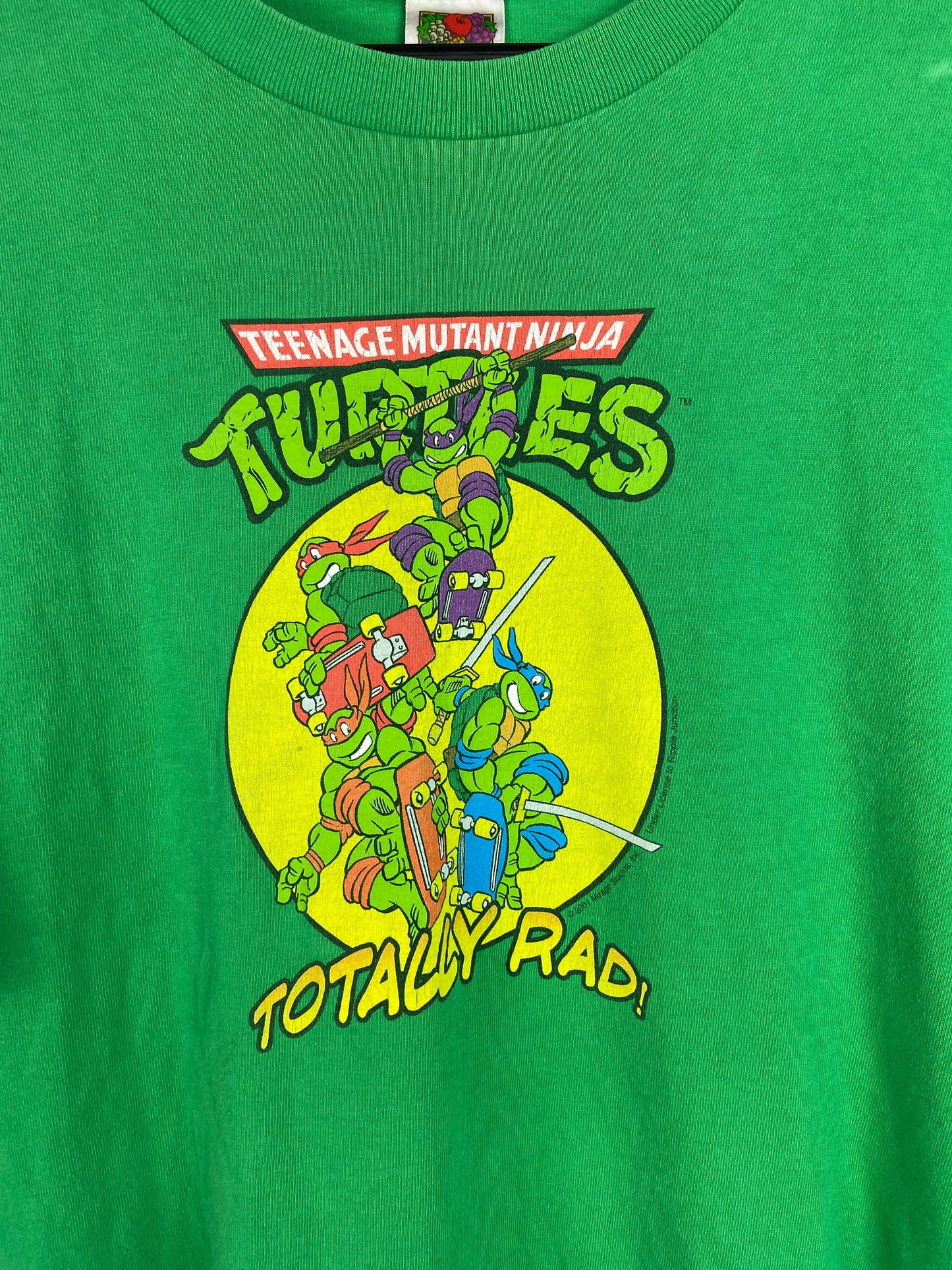VTG Teenage Mutant Nina Turtles Totally Rad Green Tee Sz L/XL