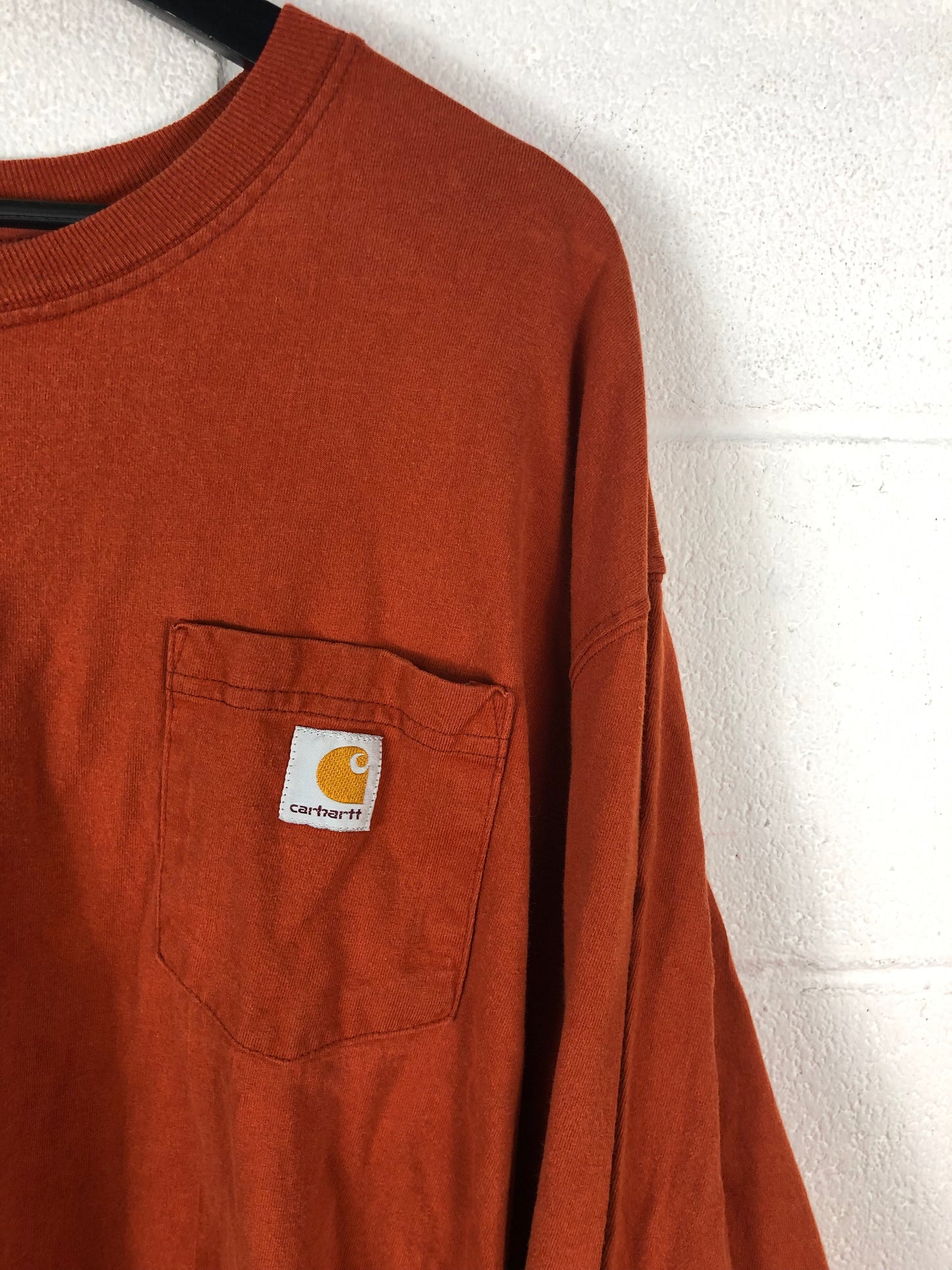 Carhartt Orange Pocket LS Shirt Sz 3XL