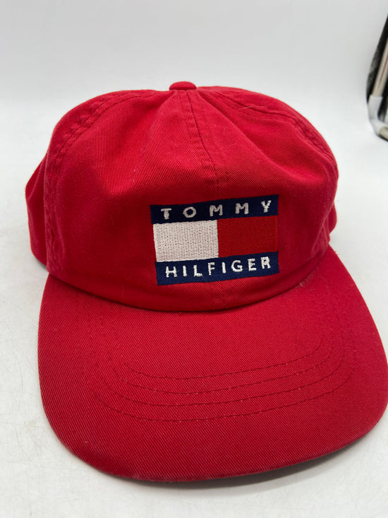 VTG Tommy Hilfiger Logo Red Strapback