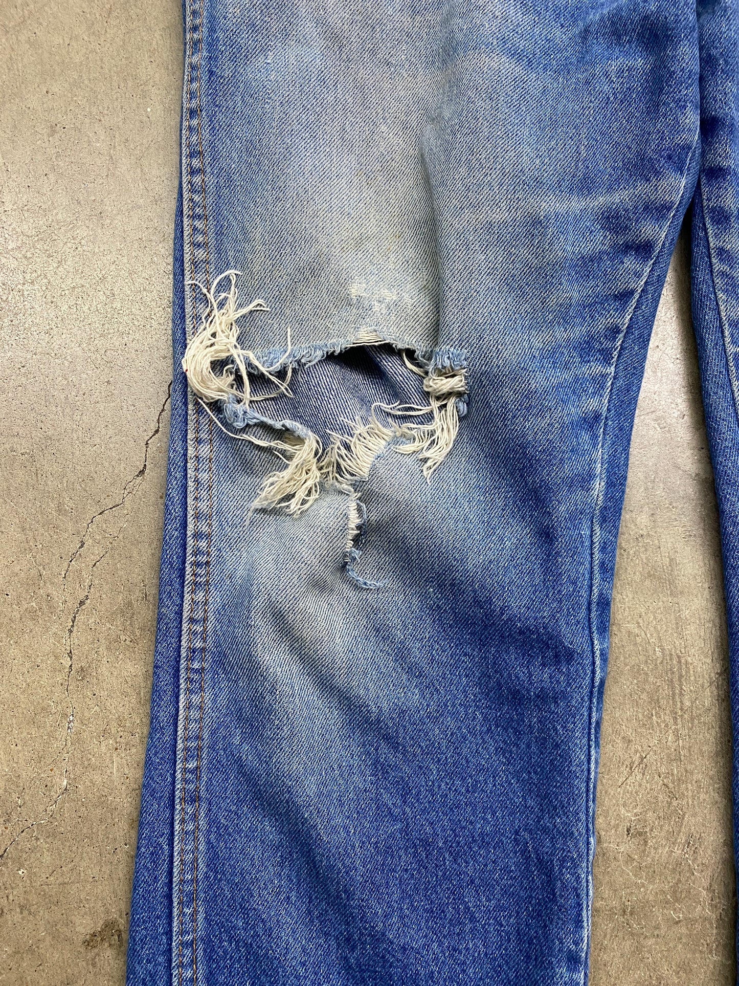 VTG Dickies Frayed Bottom Jeans Sz 36x30