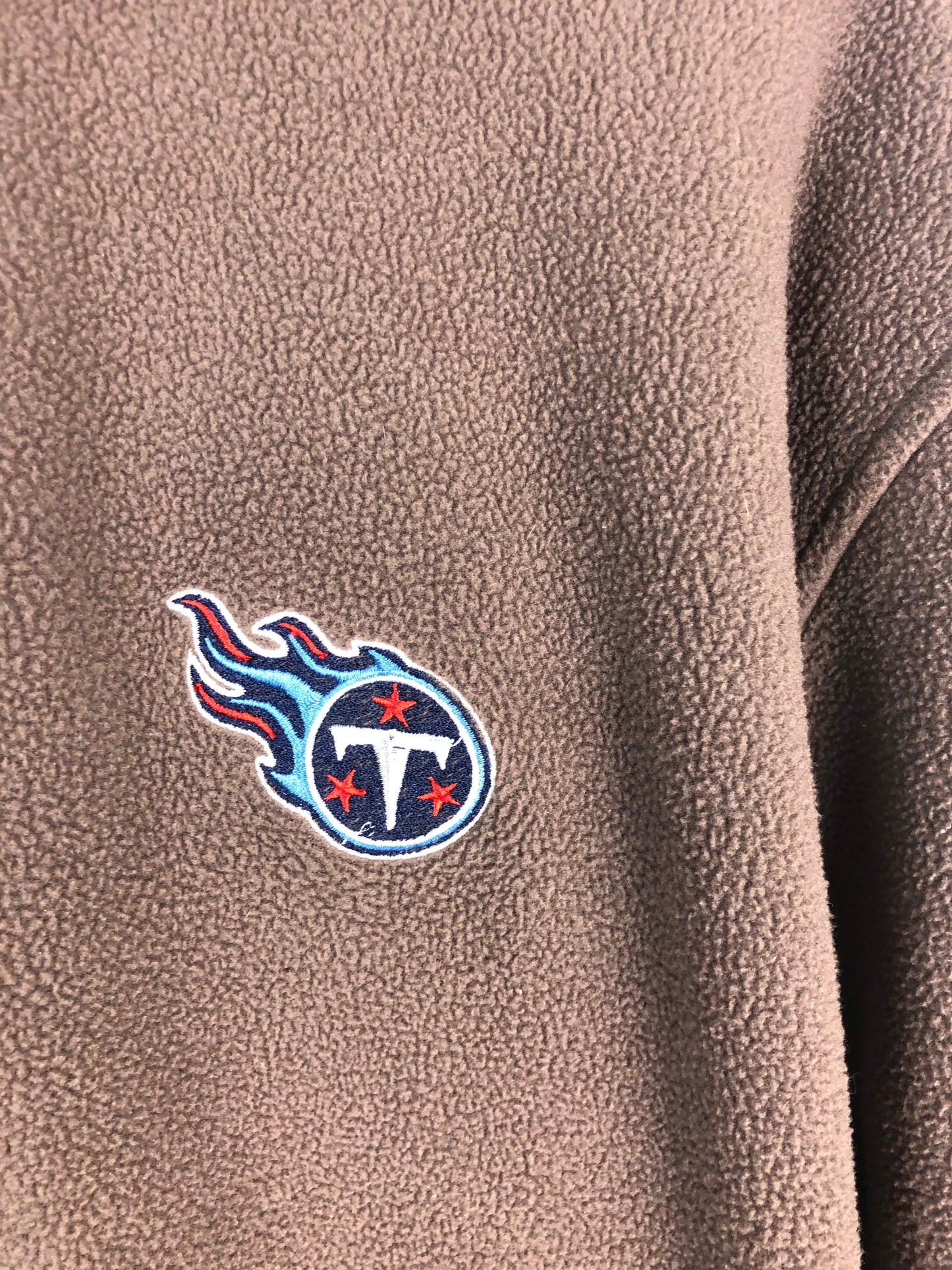 Load image into Gallery viewer, VTG Tennesse Titans Olive Green Fleece Jacket Sz XL
