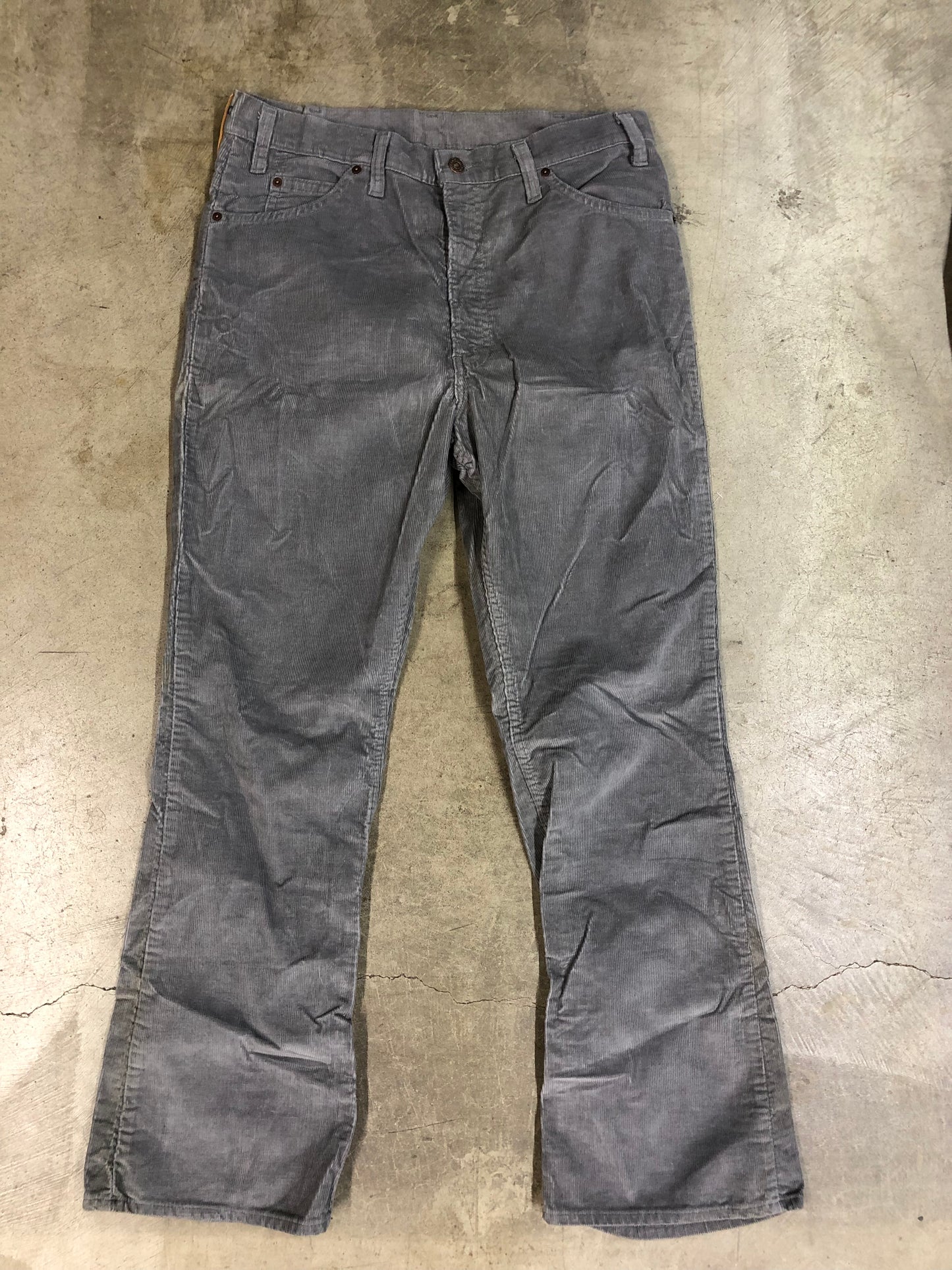 VTG Levi's Gray 517 Corduroy Pants Sz 36x32