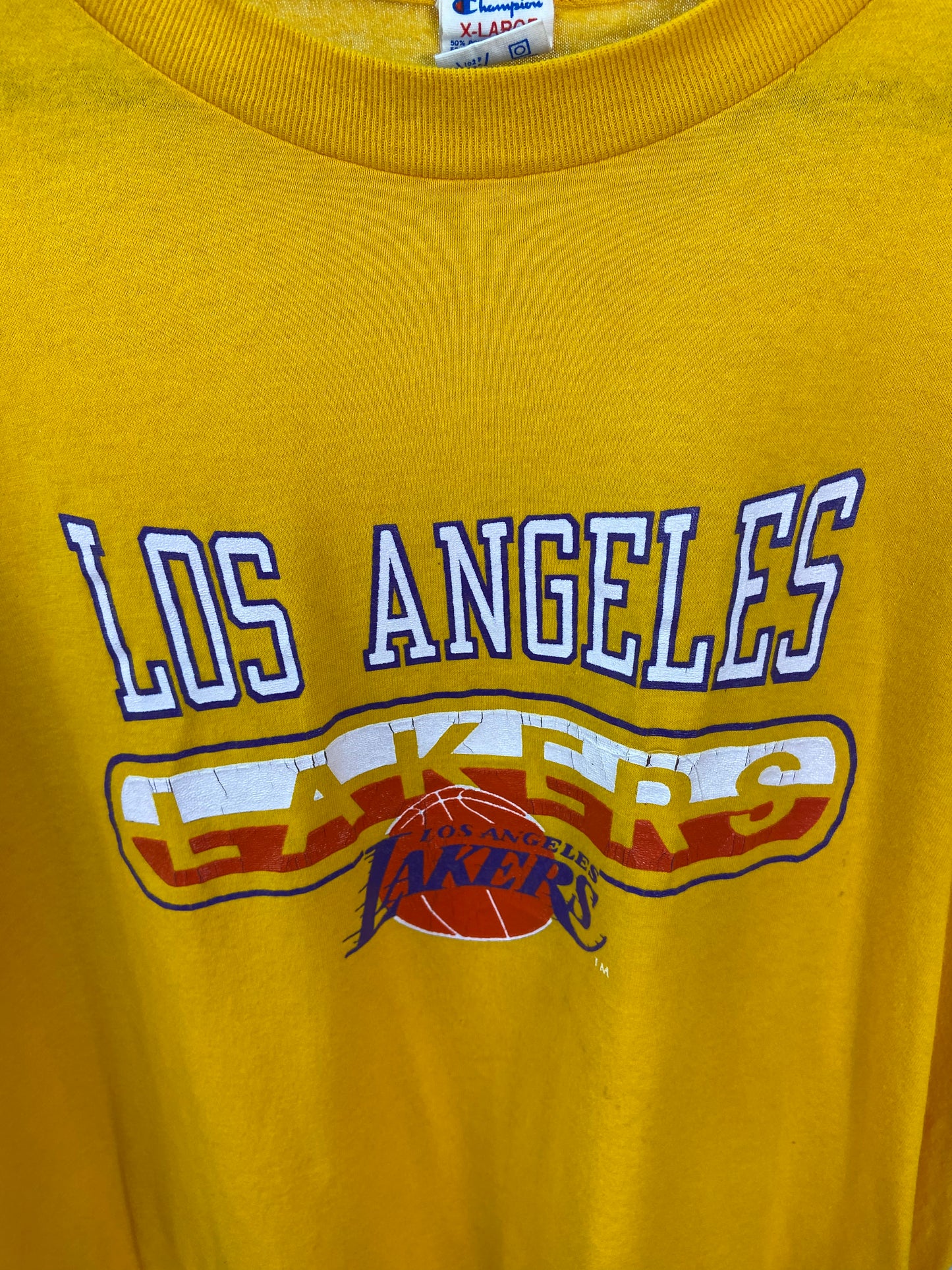 Vtg 80s LA Lakers Champion Tee Sz L/XL
