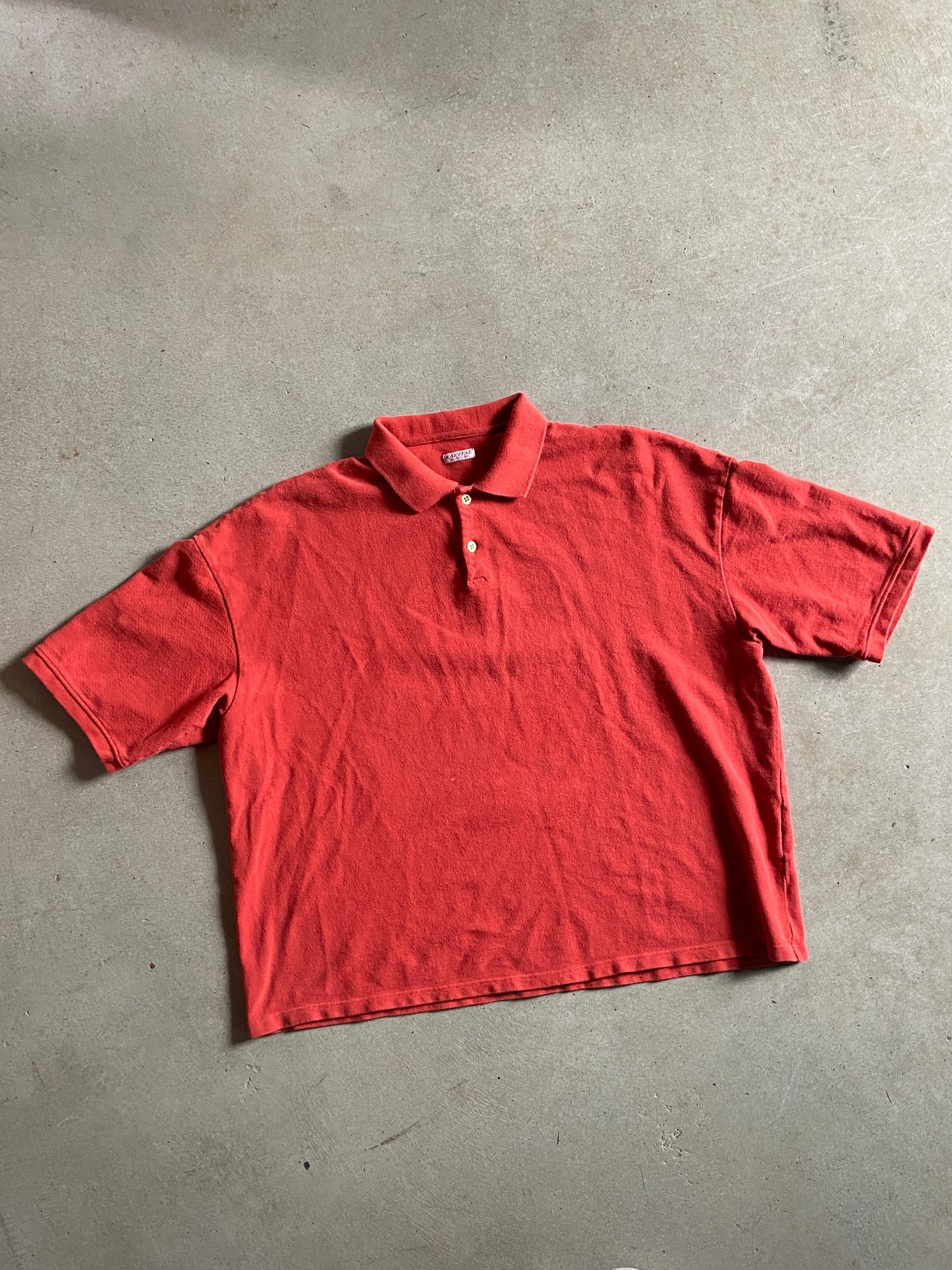 Kapital Cropped Red Polo Shirt Sz L