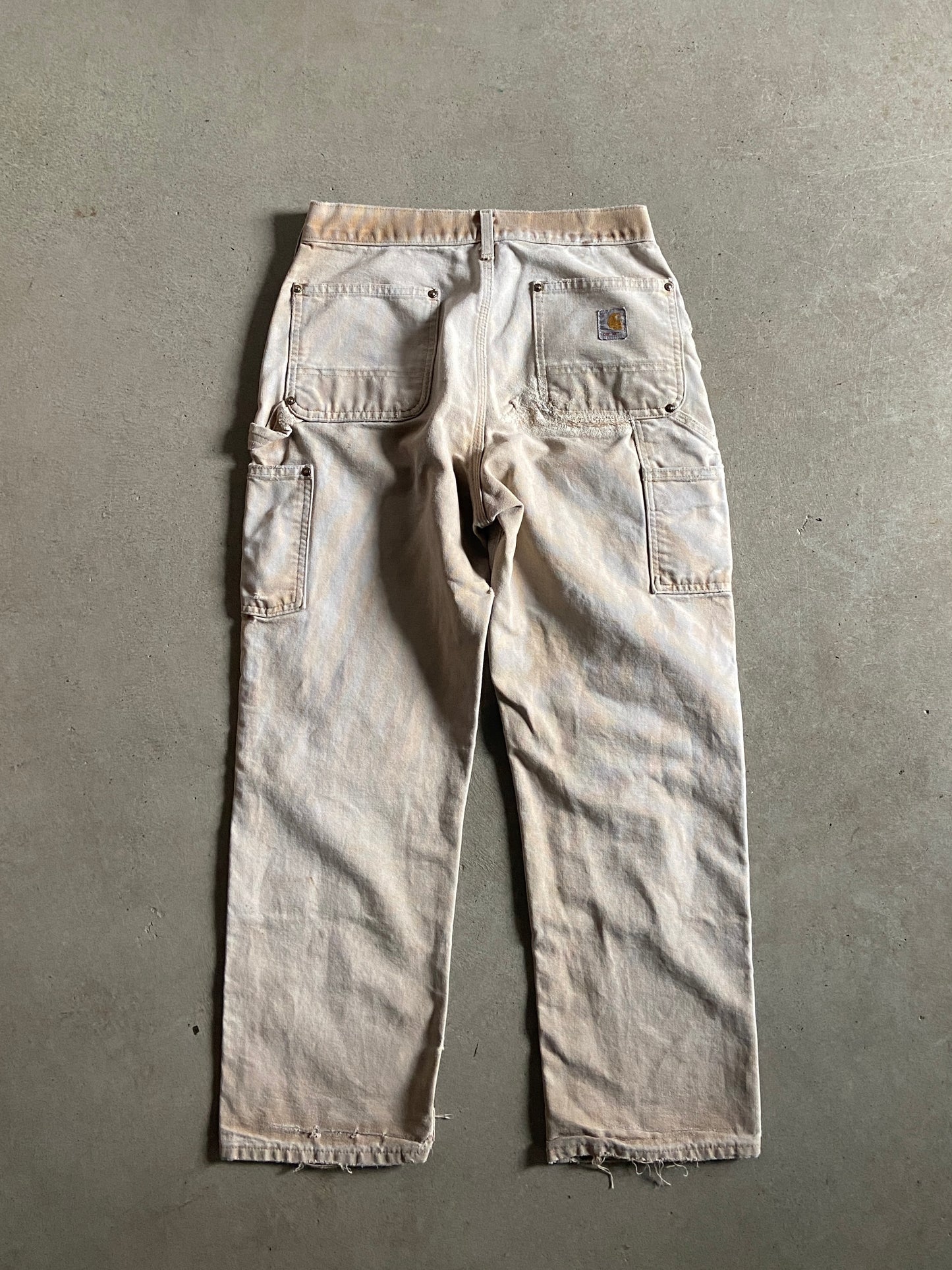 VTG Thrashed Carhartt Double Knee Pants Sz 28x28