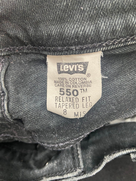 VTG Levi's 550 Relaxed Fit Tapered Black Jeans Sz 28x30