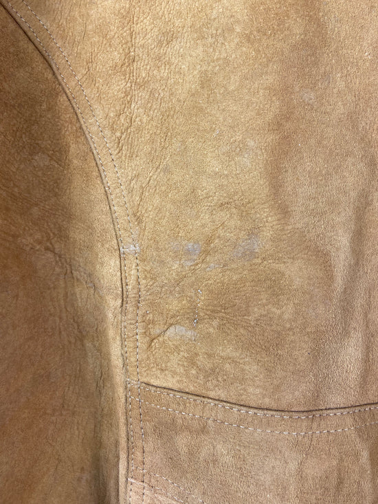 Load image into Gallery viewer, VTG Brown Suede/Leather Western Jacket Sz L
