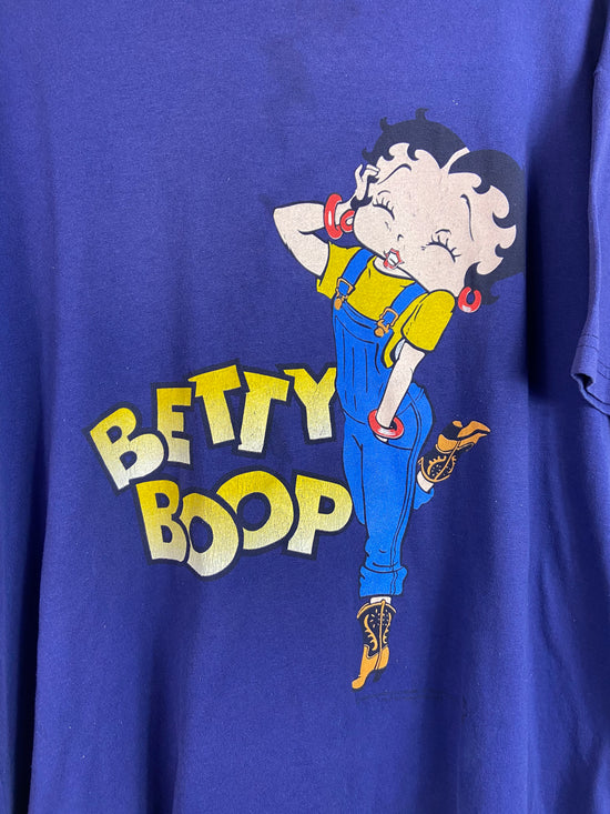 Vtg Betty Boop Boxy Graphic Tee Sz L/XL