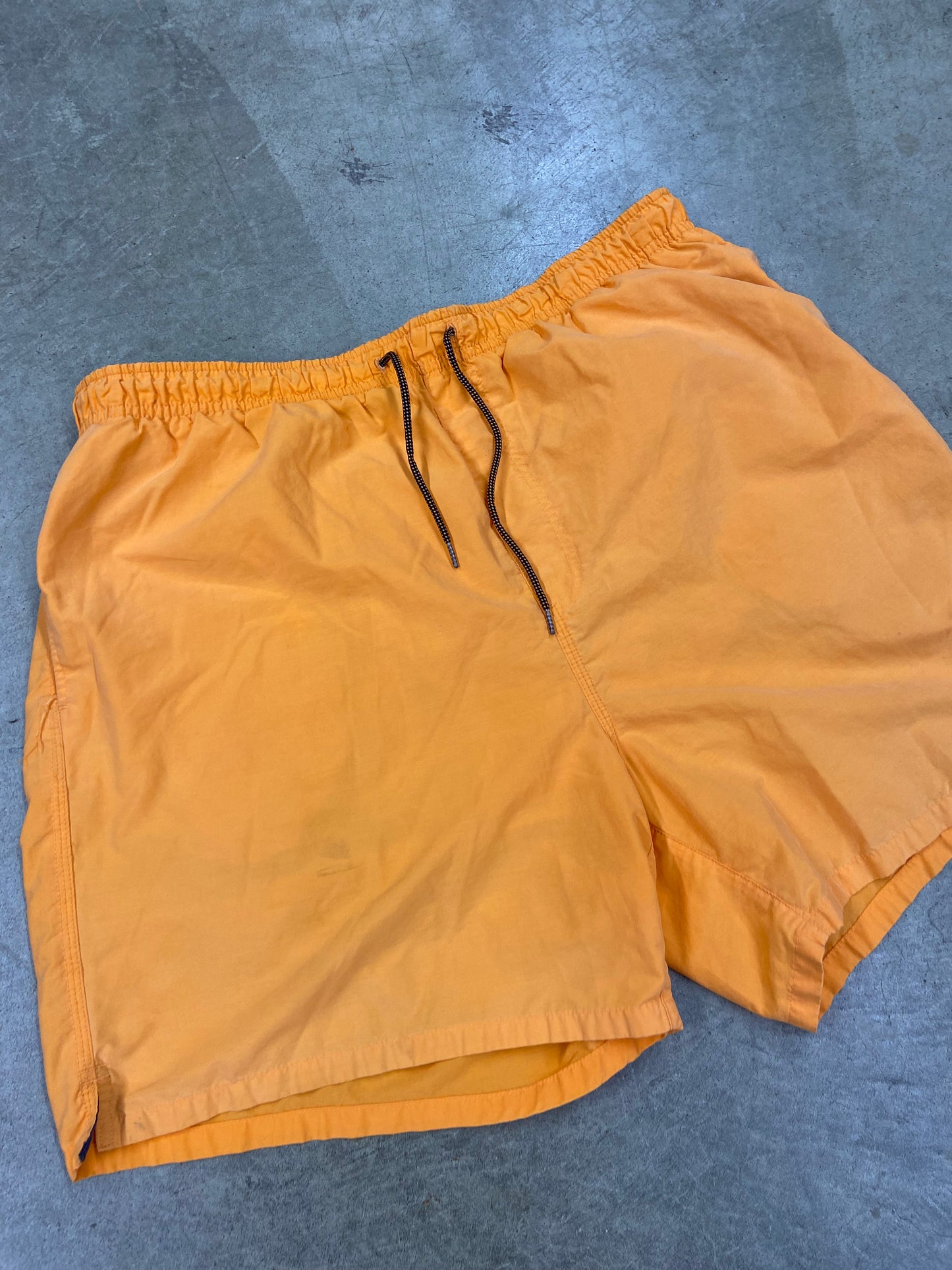 Y2K Orange Nylon Shorts Sz XL