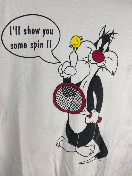 VTG Looney Toones Tennis T-Shirt Sz L