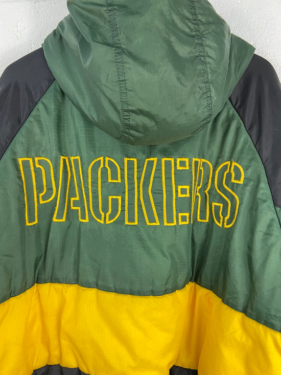 Load image into Gallery viewer, VTG Green Bay Packers Pro Player Jacket Sz M

