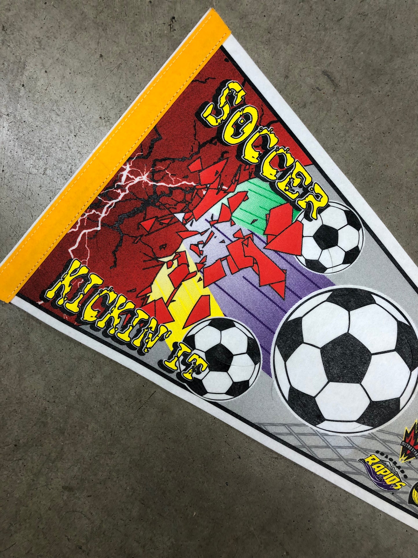 Official MLS Licensed Product Soccer Kickn' It Pennant Sz 12x29