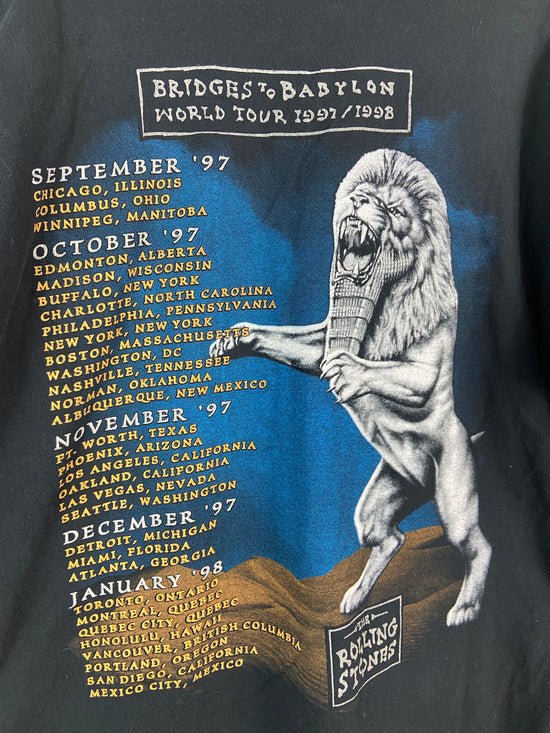 Load image into Gallery viewer, VTG The Rolling Stones Bridges To Babylon Tour Tee Sz XL

