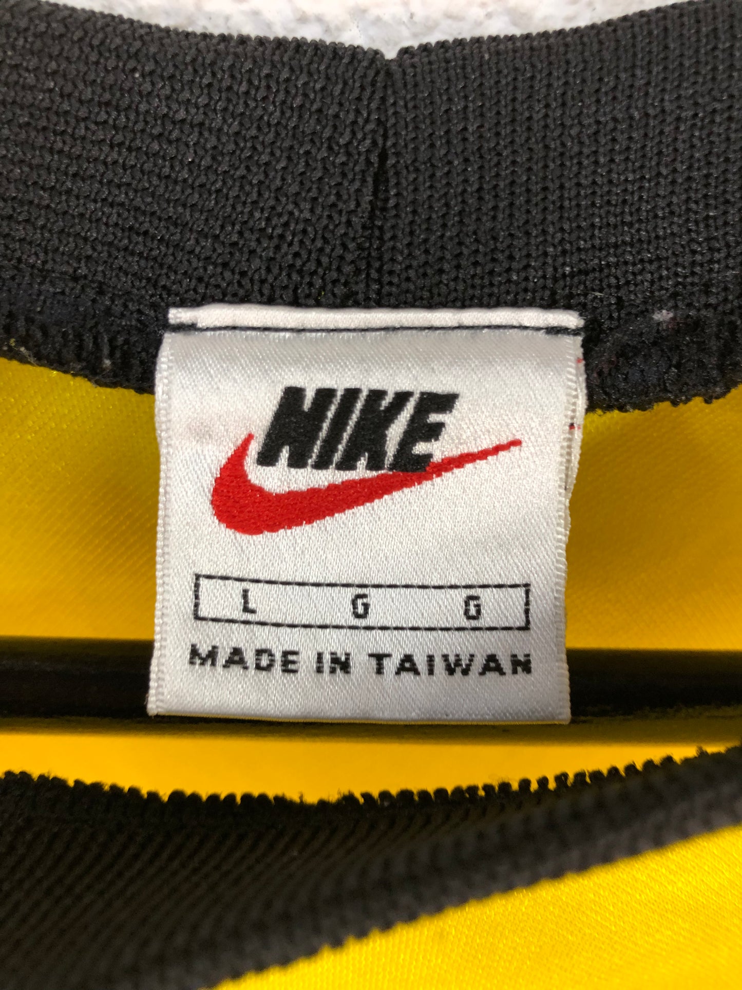VTG Nike N Logo Yellow Jersey Sz L/XL
